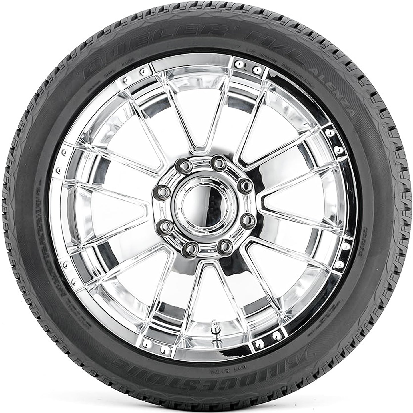 Set of 4 (FOUR) Bridgestone Dueler H/L Alenza 285/45R22 110H A/S All Season Tires Fits: 2017-18 Chevrolet Silverado 1500 High Country, 2015-16 Chevrolet Silverado 1500 LTZ