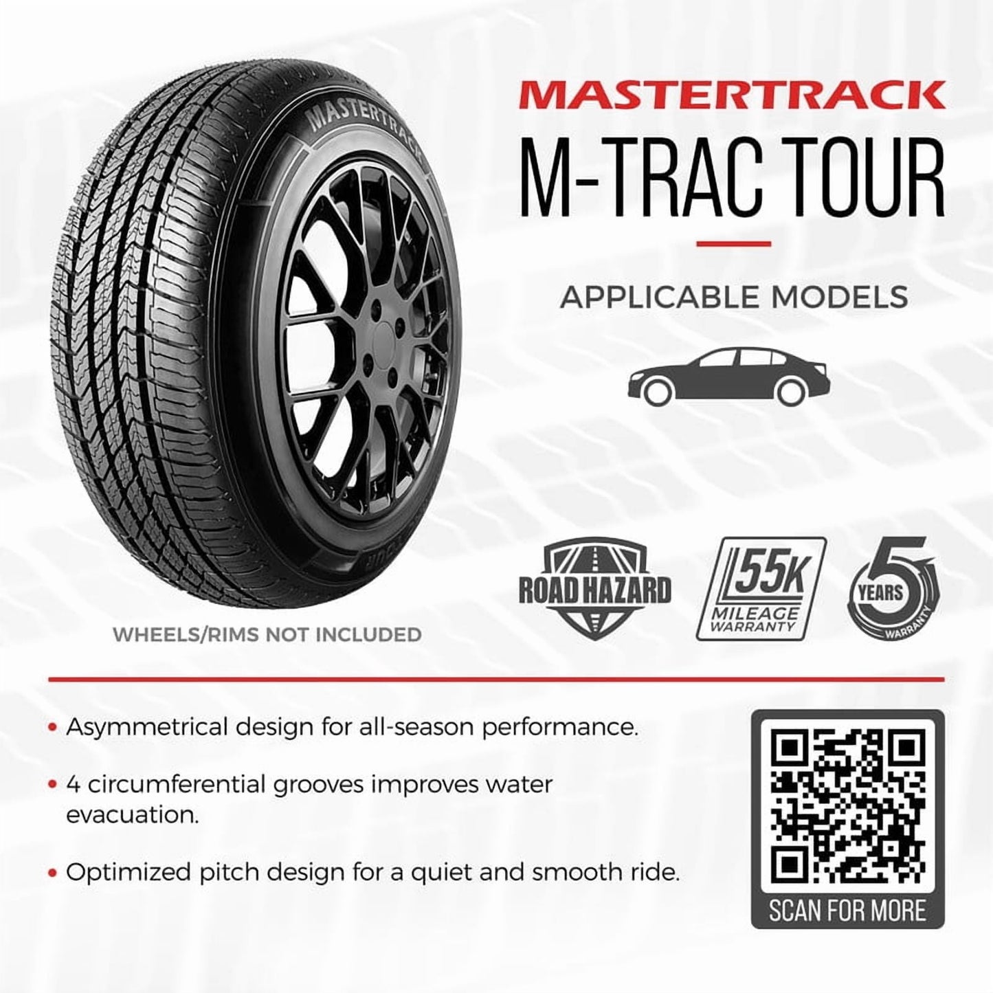 Mastertrack M-TRAC TOUR All Season 205/55R16 205/55 R16 91V Passenger Tires (No Wheels)