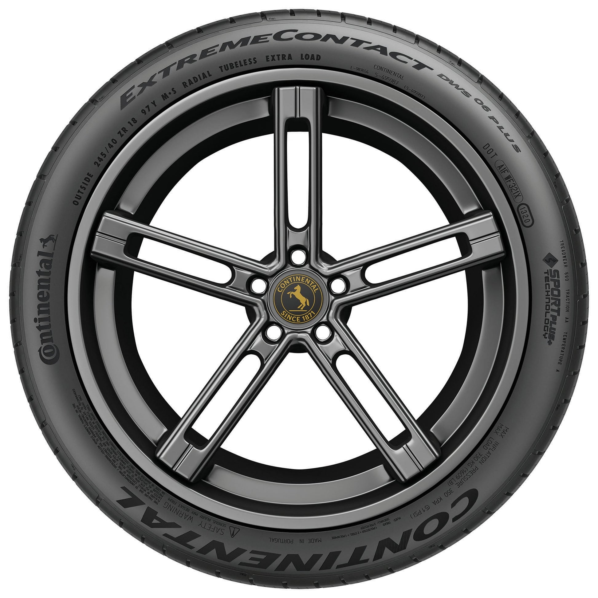 Continental ExtremeContact DWS06 PLUS UHP All Season 245/35ZR20 95Y XL Passenger Tire