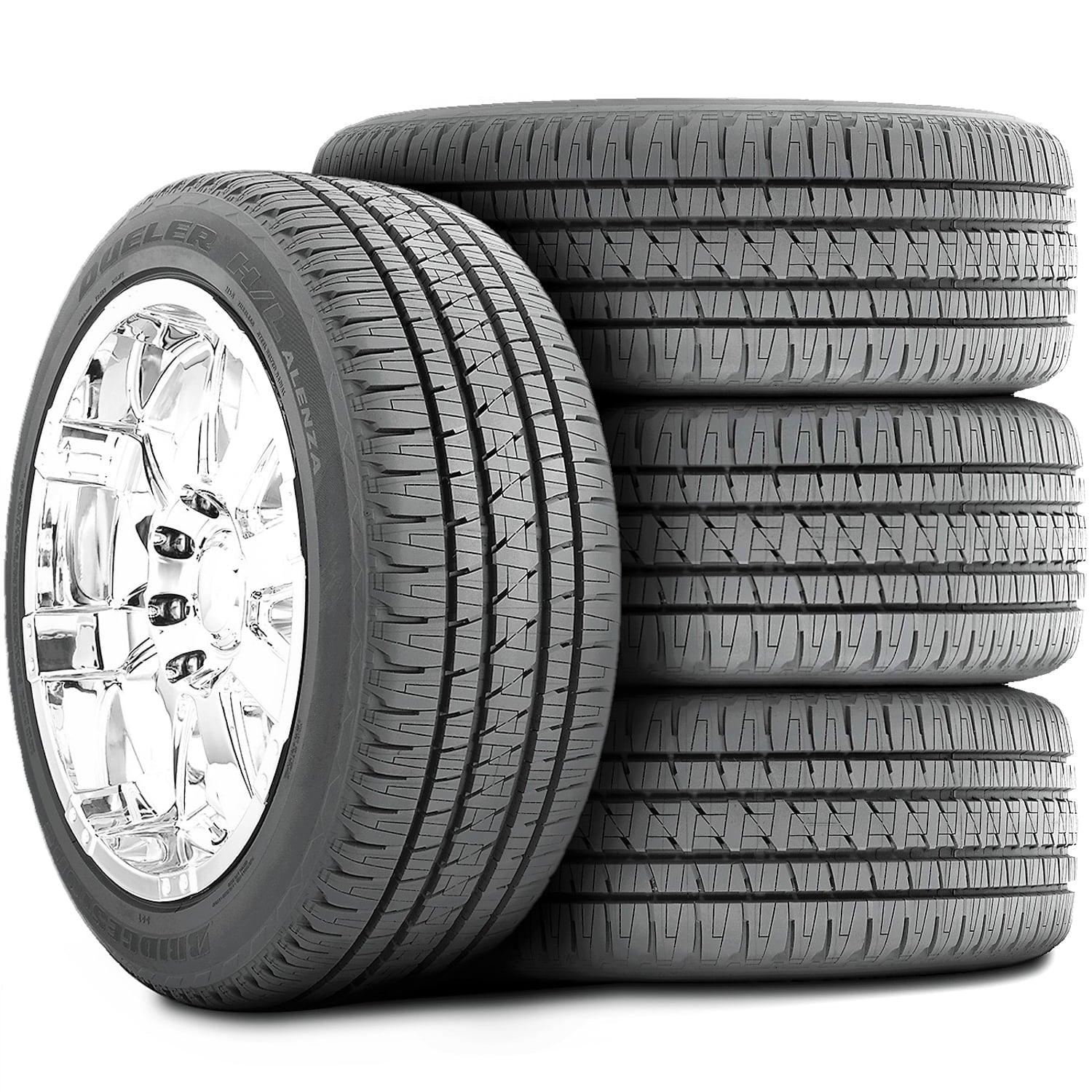 Set of 4 (FOUR) Bridgestone Dueler H/L Alenza 285/45R22 110H A/S All Season Tires Fits: 2017-18 Chevrolet Silverado 1500 High Country, 2015-16 Chevrolet Silverado 1500 LTZ